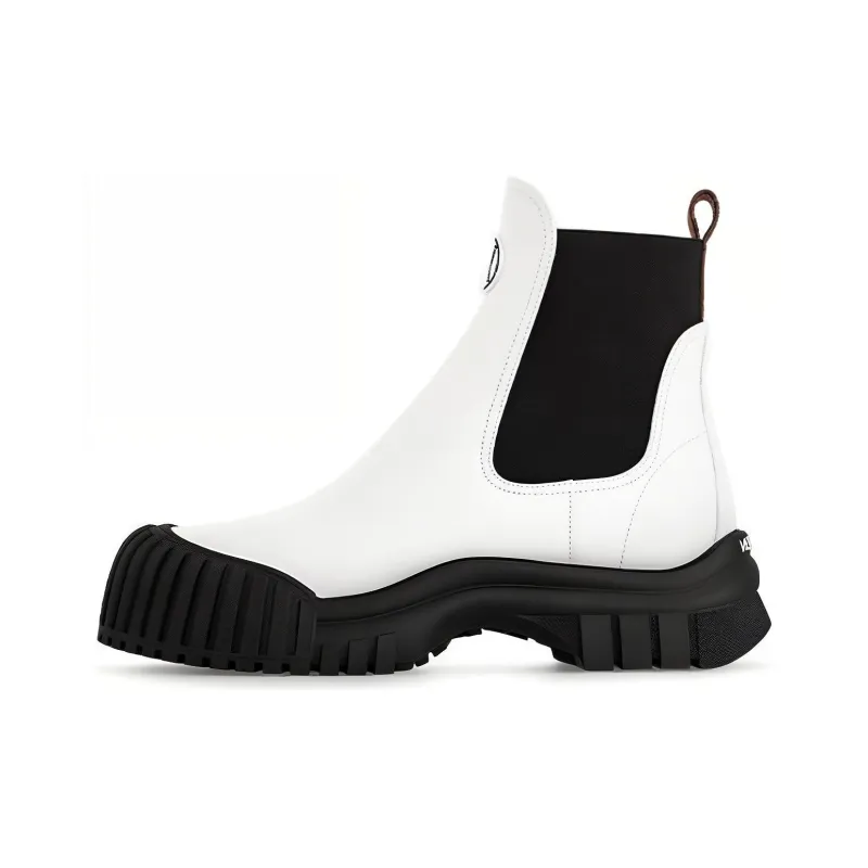 LOUIS VUITTON Ruby Flat Ankle Boots 'White' Women's-0
