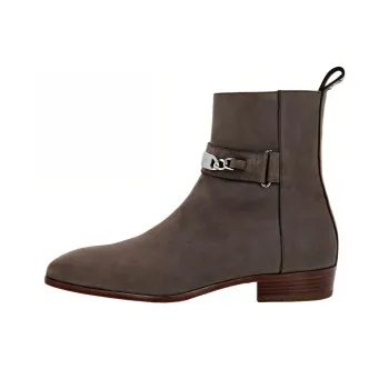 PHILIPP PLEIN Nabuk Leather Ankle Boots