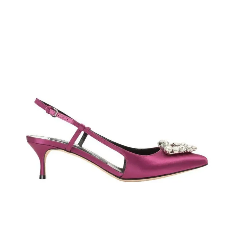 SERGIO ROSSI Godiva Slim Heel High Heels 5cm Women's Purple-1