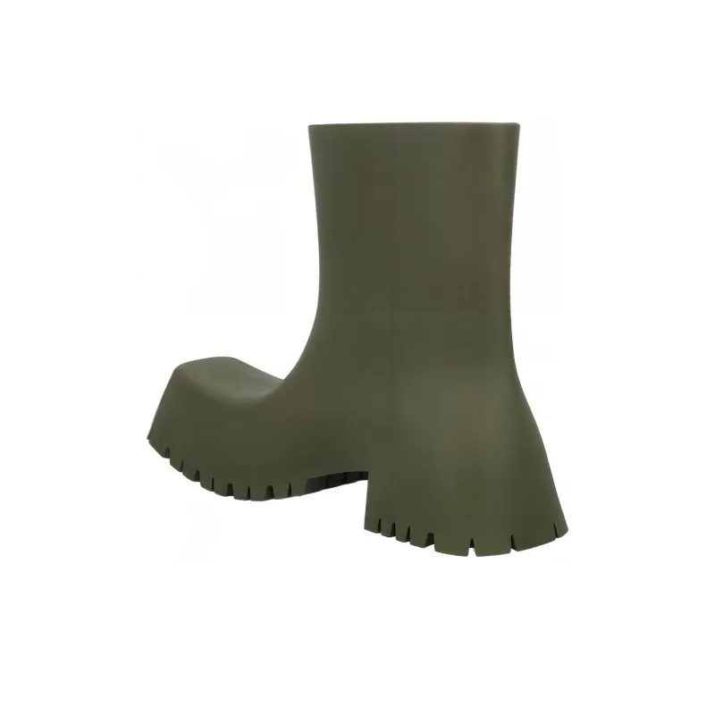 Balenciaga Trooper Rubber Boot Dark Green Women's-3