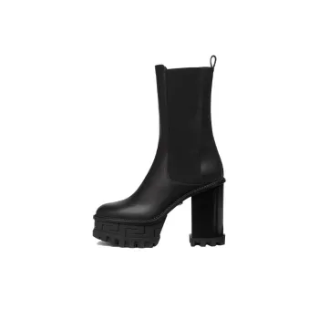 VERSACE Greca Labyrinth Ankle Boots Women's Umber