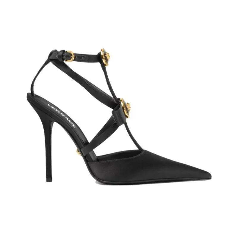 VERSACE Gianni Ribbon Cage 110mm Pumps-1