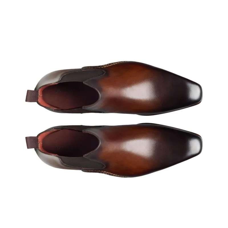 Magnanni Levu Short Chelsea Boots Men's Brown-3