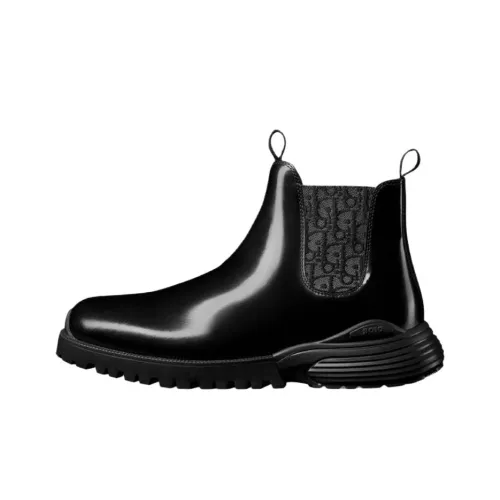 DIOR Combat Short Chelsea Boots Men's Black