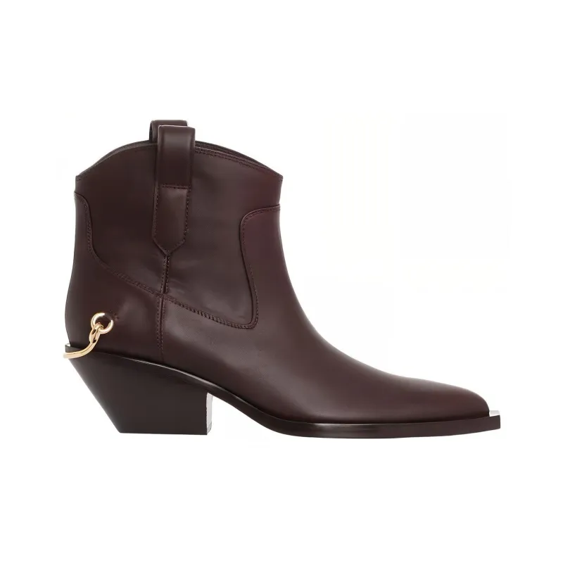 Zimmermann Duncan Ankle Boots 4.5cm Women's Burgundy-1