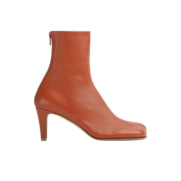 Bottega Veneta Leather Ankle Boot Brown Women's-1