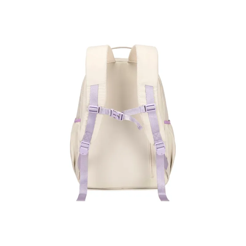 ZUOFEIFAN Fabric Backpack Regular Women's Ecru-3