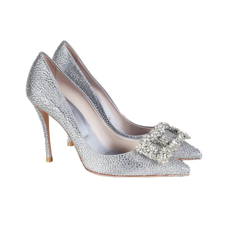 Roger Vivier Slim Heel High Heels 10cm Women's Purple-3