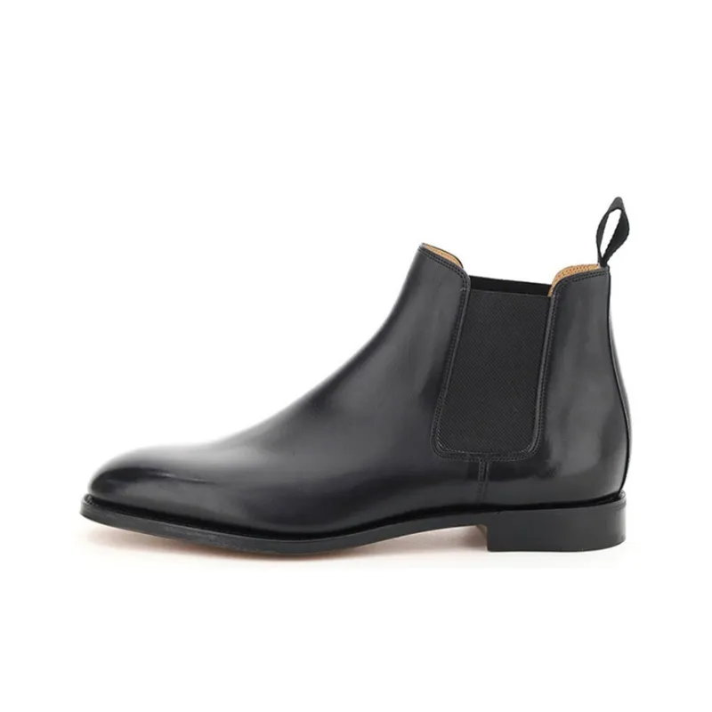 JOHN LOBB Ankle Length Chelsea Boots Men's Black-0