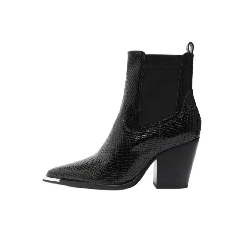 Schutz Short Chelsea Boots Women's Black-0