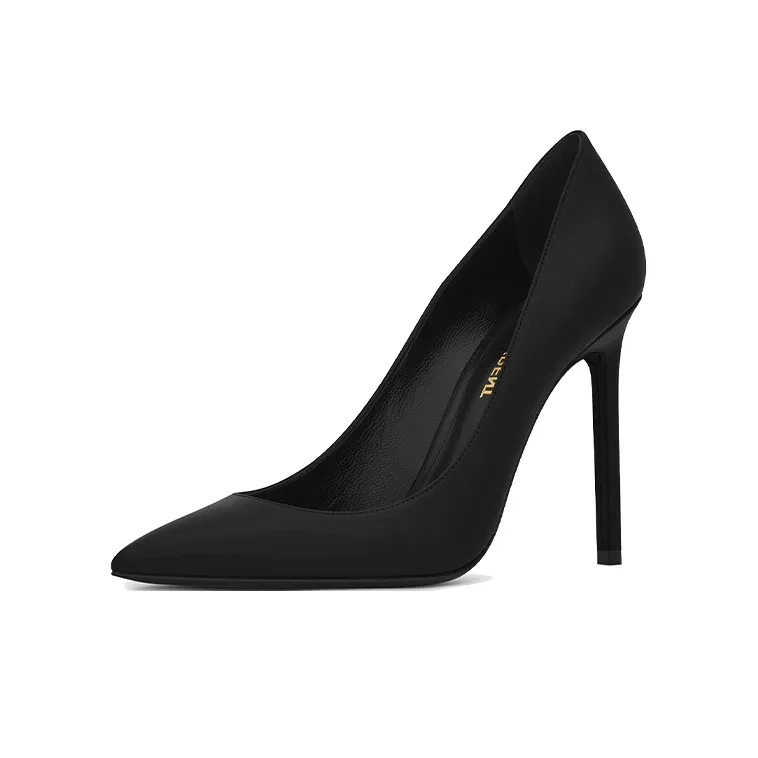 SAINT LAURENT Anja Slim Heel High Heels 10.5cm Women's Black-2