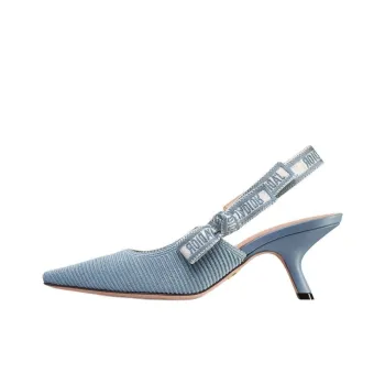 DIOR J'Adior Chunky Heel High Heels 6.5cm Women's Blue