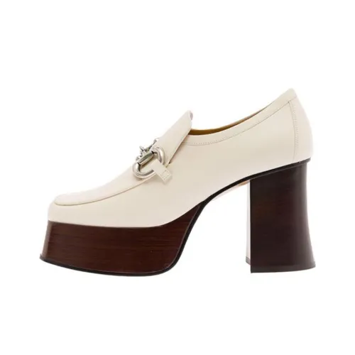 GUCCI Horsebit Buckle Platform Loafers