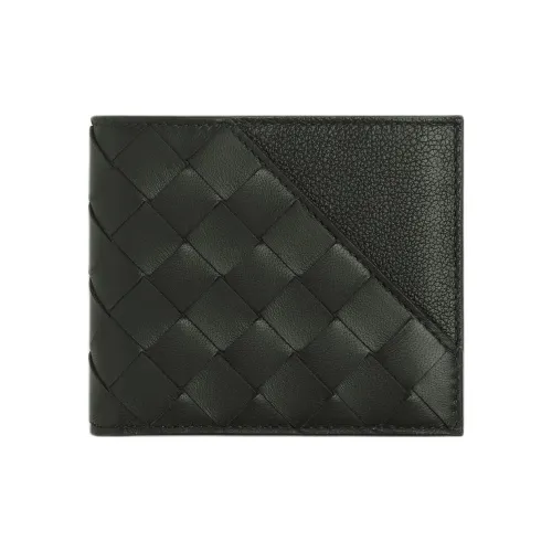 Bottega Veneta Intrecciato Lambskin Wallet Men's Dark Green