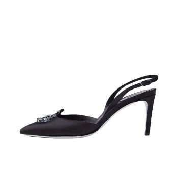 RENE CAOVILLA Chantel Slim Heel High Heels 7.5cm Women's Black