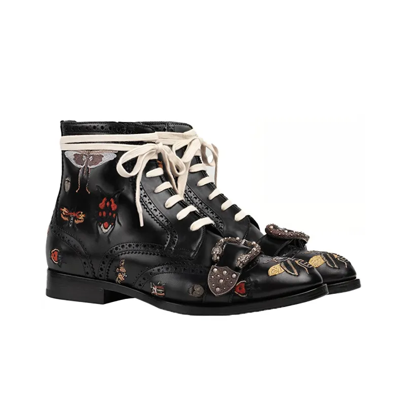 GUCCI QUEERCORE Ankle Boots Men's Black-1