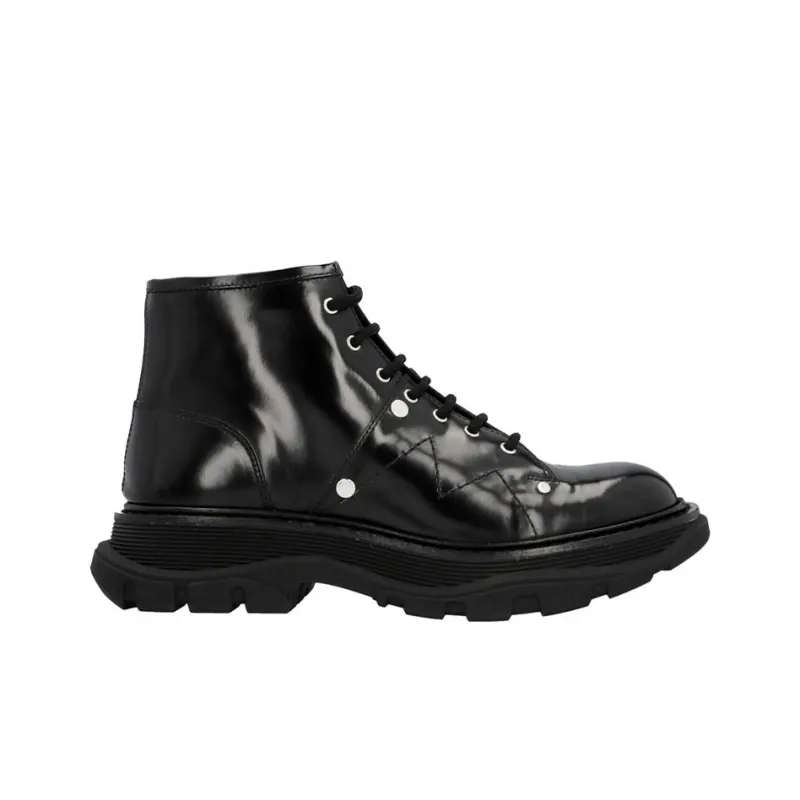 Alexander McQueen Tread Lace Up Boot Black Women's-1