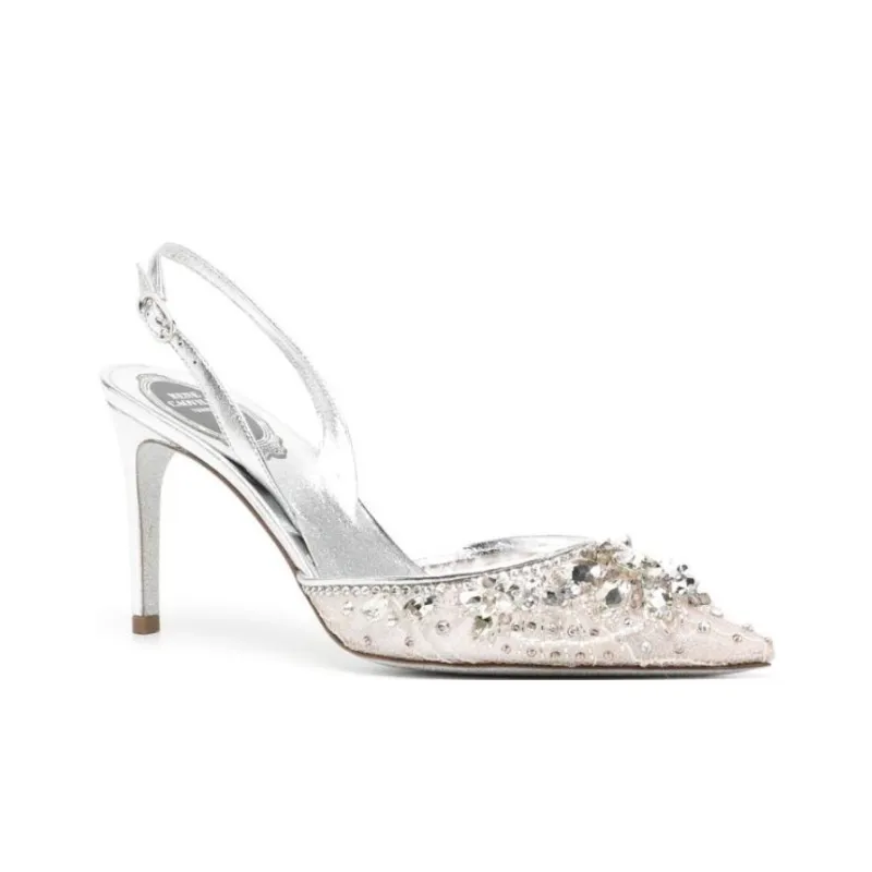 René Caovilla 70mm Crystal embellished Slingback Sandals-2