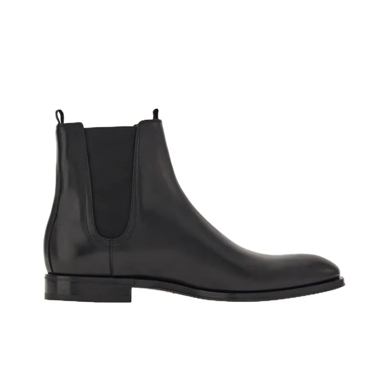 FERRAGAMO Leather Almond-toe Boot-1