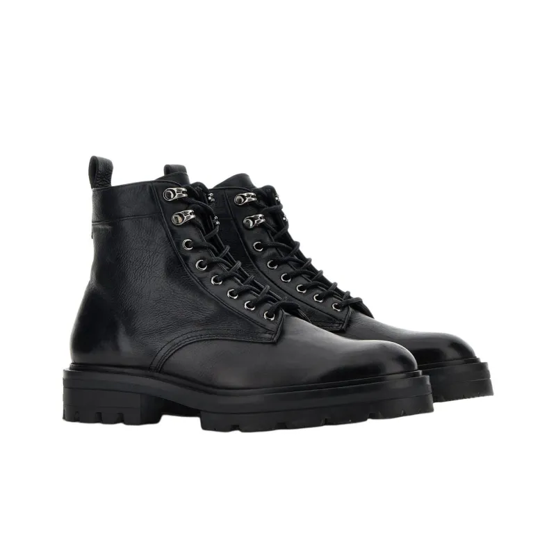 HOGAN H673 Lace Up Combat Boots-2