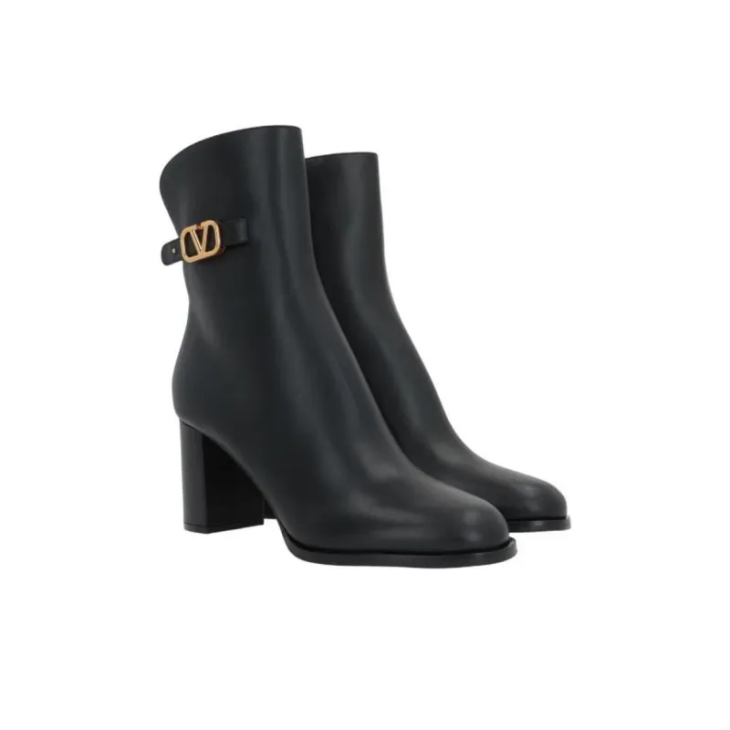 Valentino VLogo Signature Ankle Boots Women's Black-3