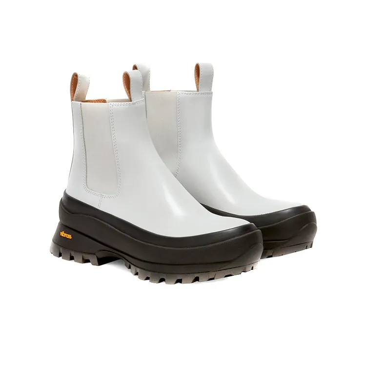 JIL SANDER Chelsea Boots Women's White Black-2