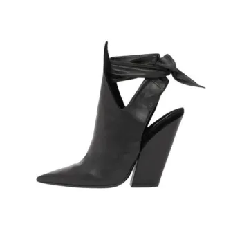 Burberry Block Heel High Heels 10cm Women's Black