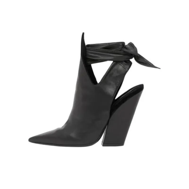 Burberry Block Heel High Heels 10cm Women's Black-0
