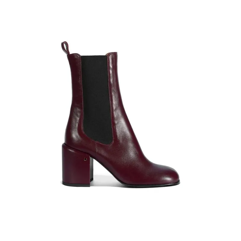 Laurence Dacade Short Chelsea Boots 8cm Women's Burgundy-1