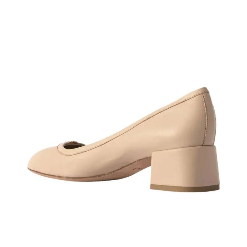 Chloe Marcie Chunky Heel High Heels 4.5cm Women's Beige-2