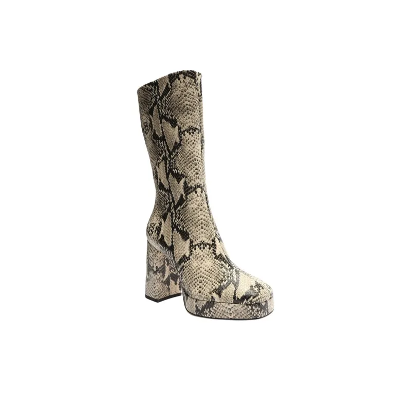 Schutz Raff Ankle Boots 10cm Women's Black White-2