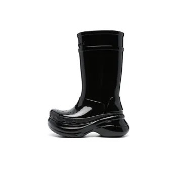 Balenciaga Crocs X Balenciaga Patent Finish Boots 'Black' Women's