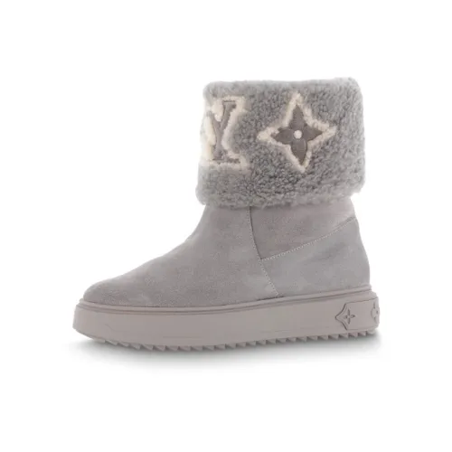 LOUIS VUITTON Snowdrop Short Ankle Boots Women's Gray