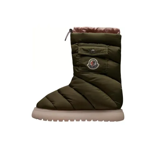 Moncler Gaia Logo Patch Padded Snow Boots Women's