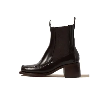 Hereu Alda Short Chelsea Boots Women's Dark Brown