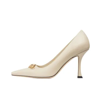 Jimmy Choo Ryker Irregular Heel High Heels 9cm Women's Beige