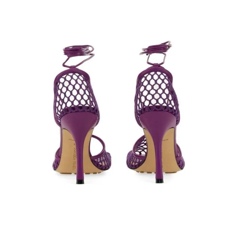 Bottega Veneta Slim Heel High Heels 9cm Women's Purple-3