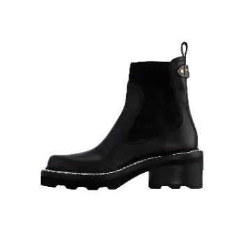 LOUIS VUITTON Beaubourg Ankle Short Chelsea Boots Women's Black