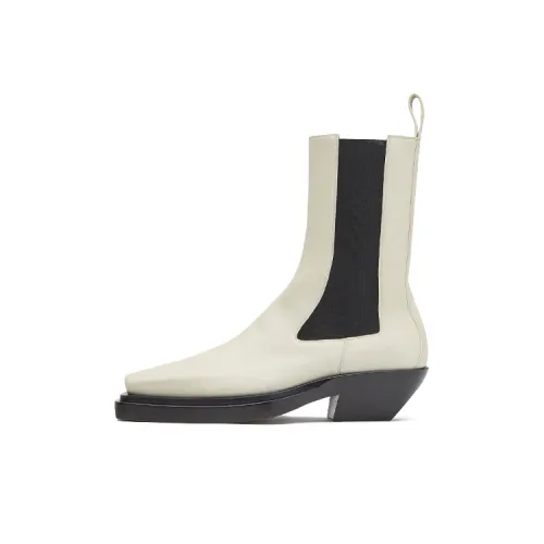 Bottega Veneta BV Lean Chelsea Boots Men's White Black