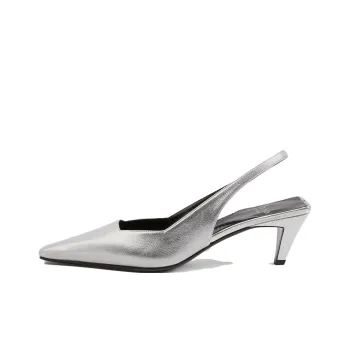 GUCCI Slim Heel High Heels 5.5cm Women's Silver