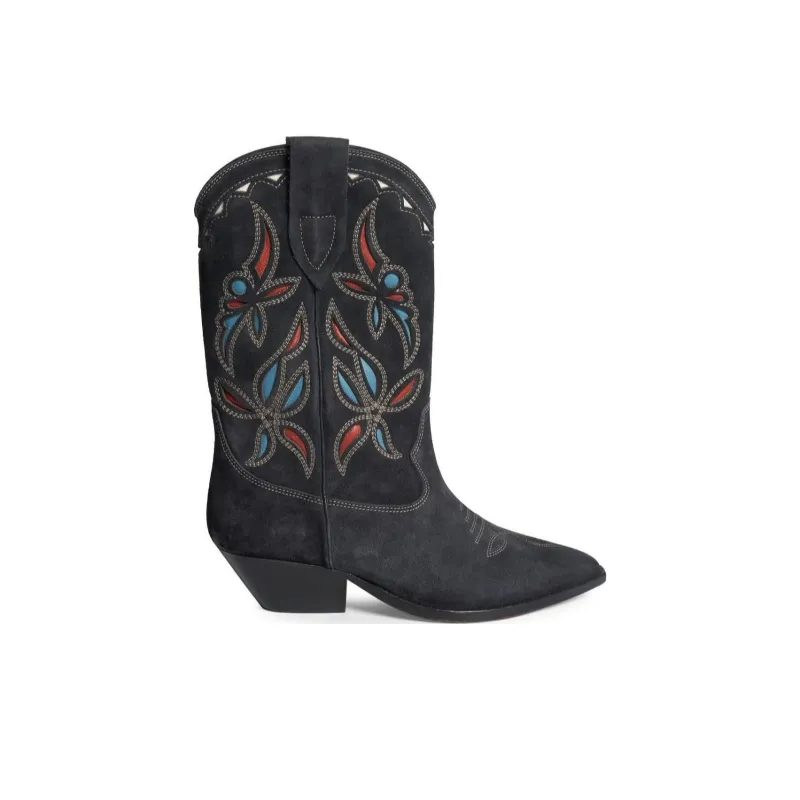 ISABEL MARANT Duerto Suede Cowboy Boots-3