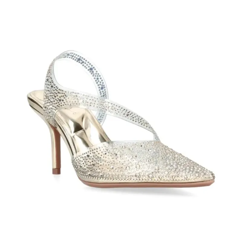 Kurt Geiger London Carvela Slim Heel High Heels 8cm Women's Gold-2