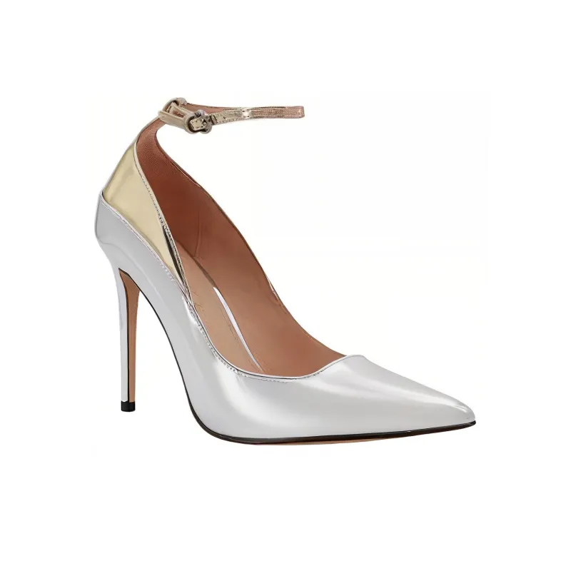 PINKO Slim Heel High Heels 10.4cm Women's Silver-2