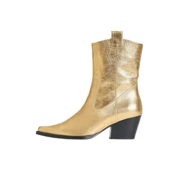 Staud June Ankle Boots 4cm Women's Gold