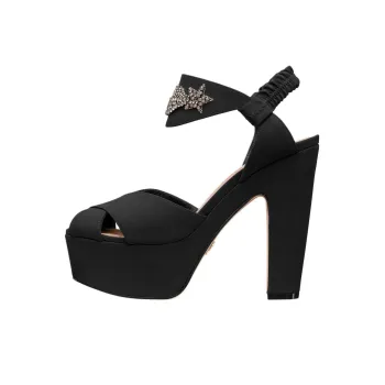DIOR Muse Chunky Heel High Heels 13cm Women's Black
