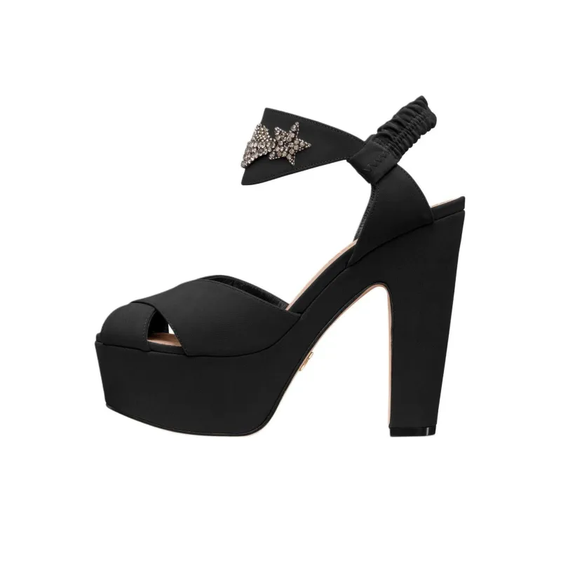 DIOR Muse Chunky Heel High Heels 13cm Women's Black-0
