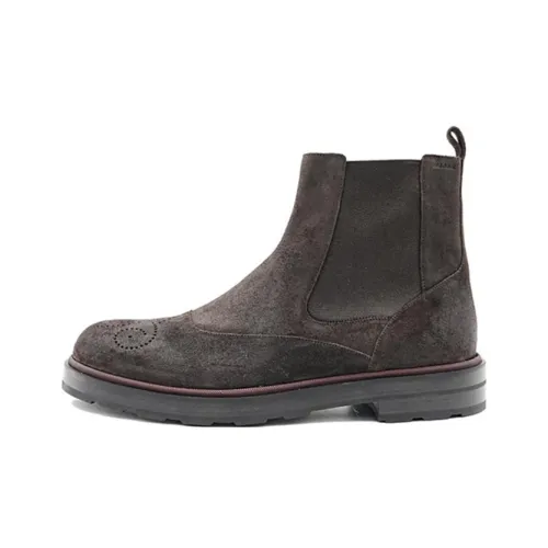 BALLY Short Chelsea Boots Men's Dark Brown