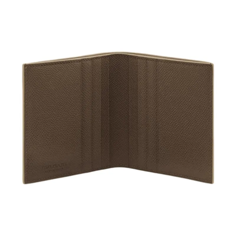 BVLGARI Calfskin Wallet Small Size Men's Ivory-2