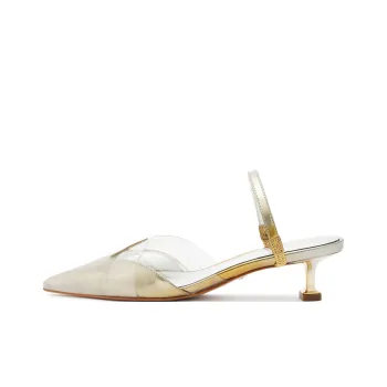 Schutz Tori Kitten Slim Heel High Heels 4.5cm Women's White