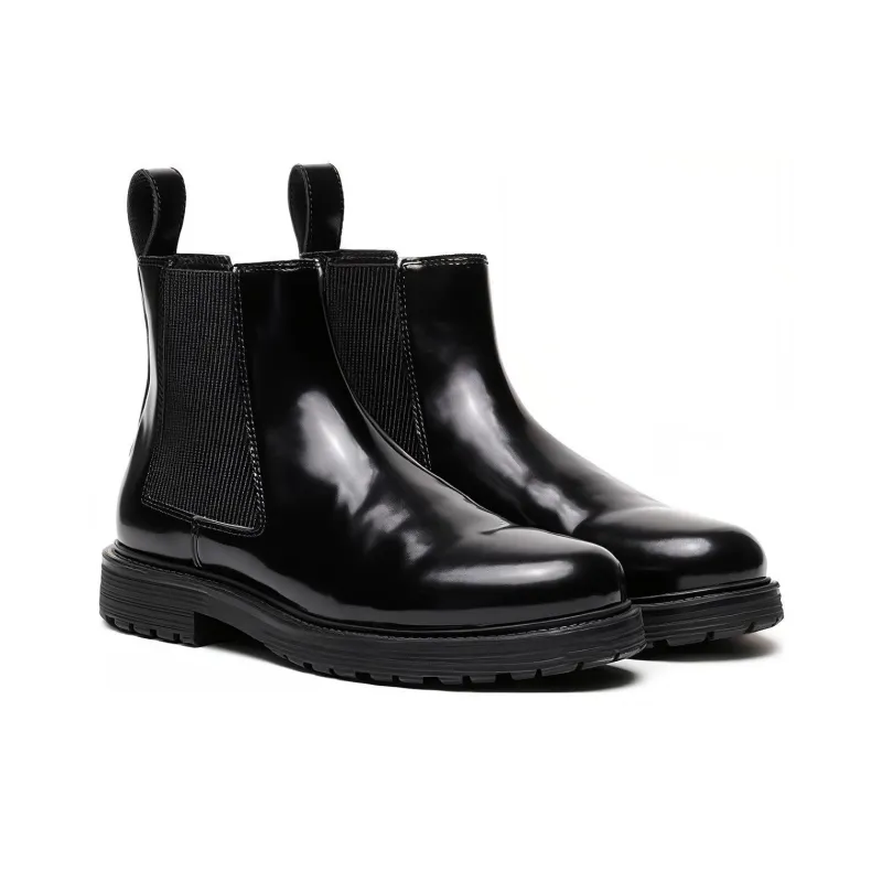 DIESEL Short Chelsea Boots Men's Black-2
